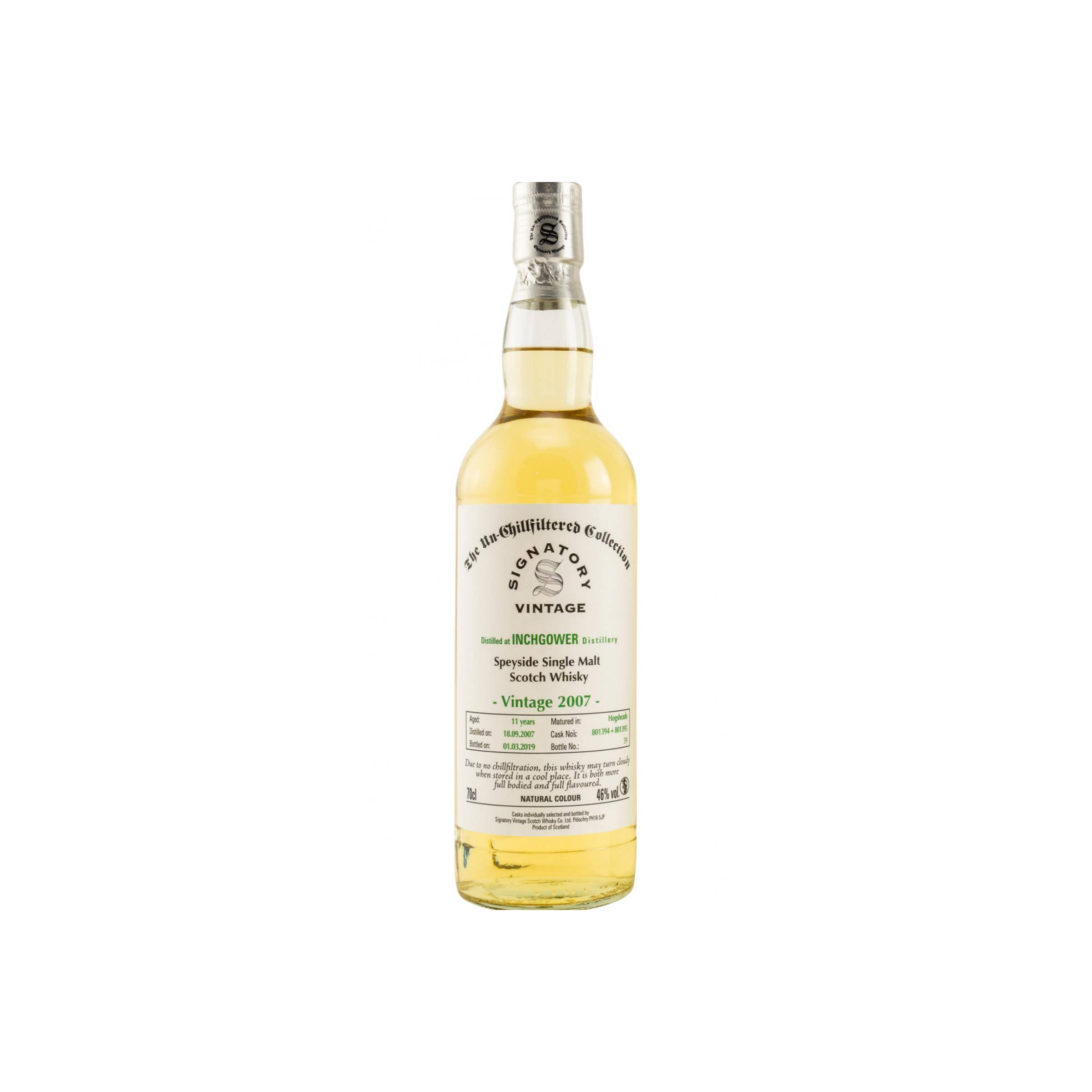 Inchgower The Un-Chillfiltered Collection 2007 11 Years Single Malt Whisky