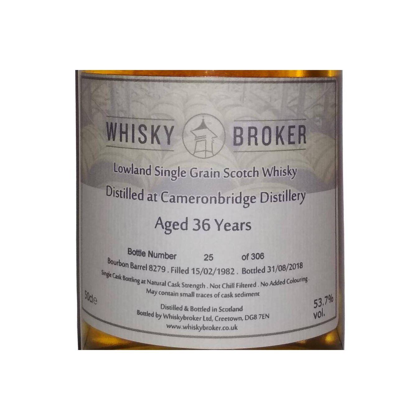 Cameronbridge 1982 36 Years Single Grain Whisky 2