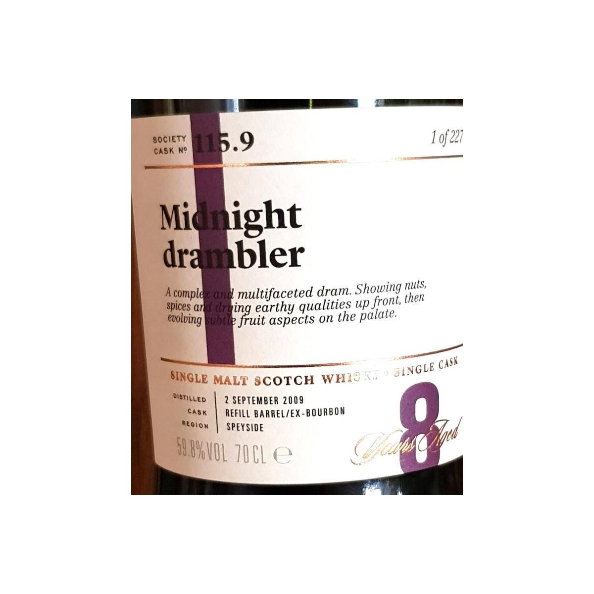 The Scotch Malt Whisky Society 2009 8 Years Single Malt Whisky 2