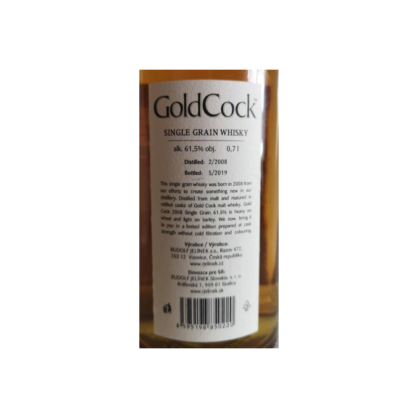 Gold Cock Individual Cask Bottling 2008 11 Years Single Grain Whisky 2
