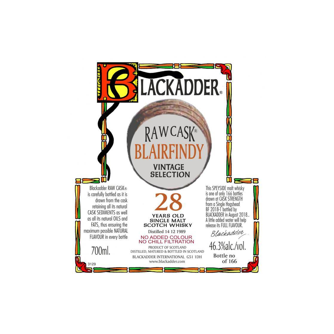 Blackadder 1989 28 Years Single Malt Whisky 2