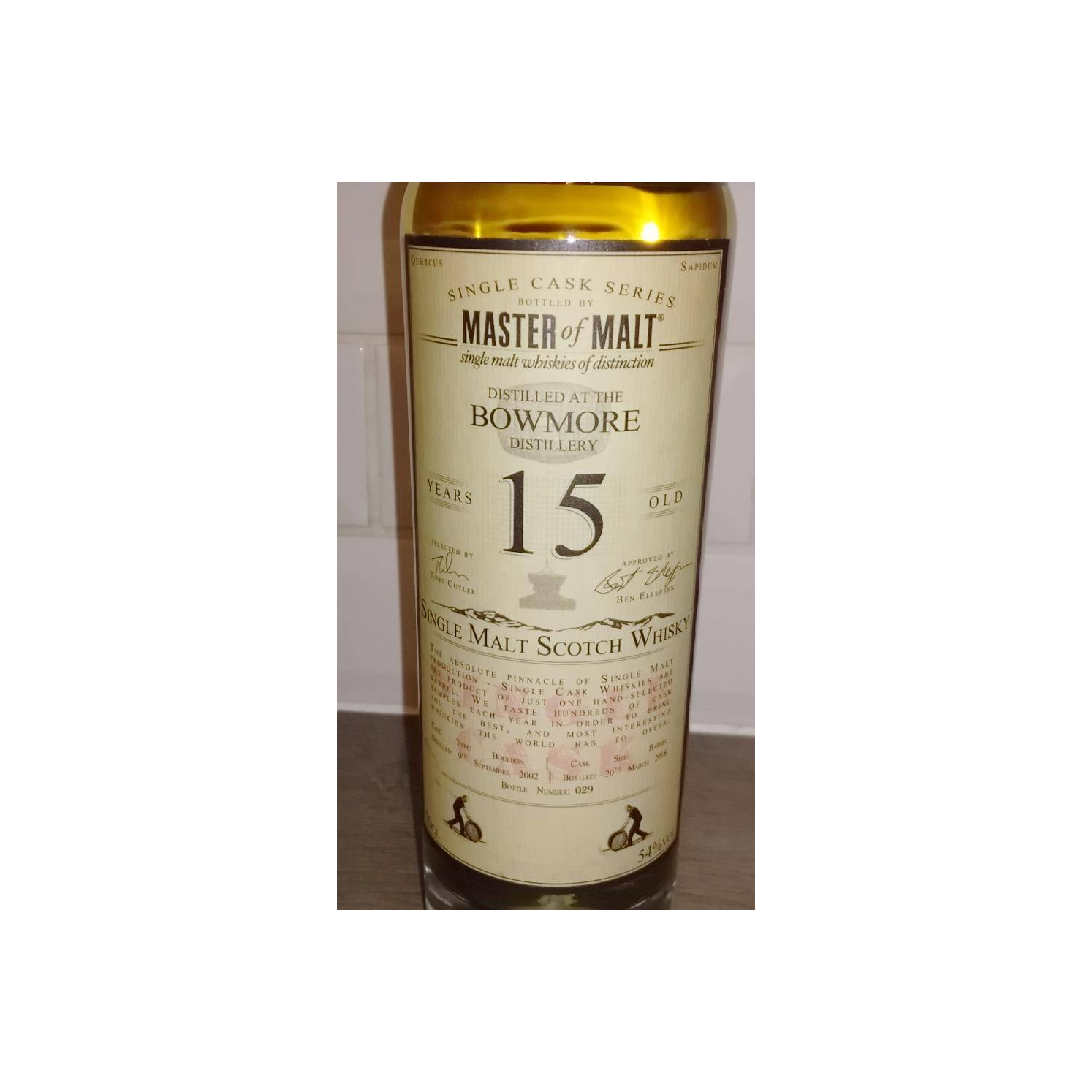 Bowmore Single Cask 2002 15 Years Single Malt Whisky 2