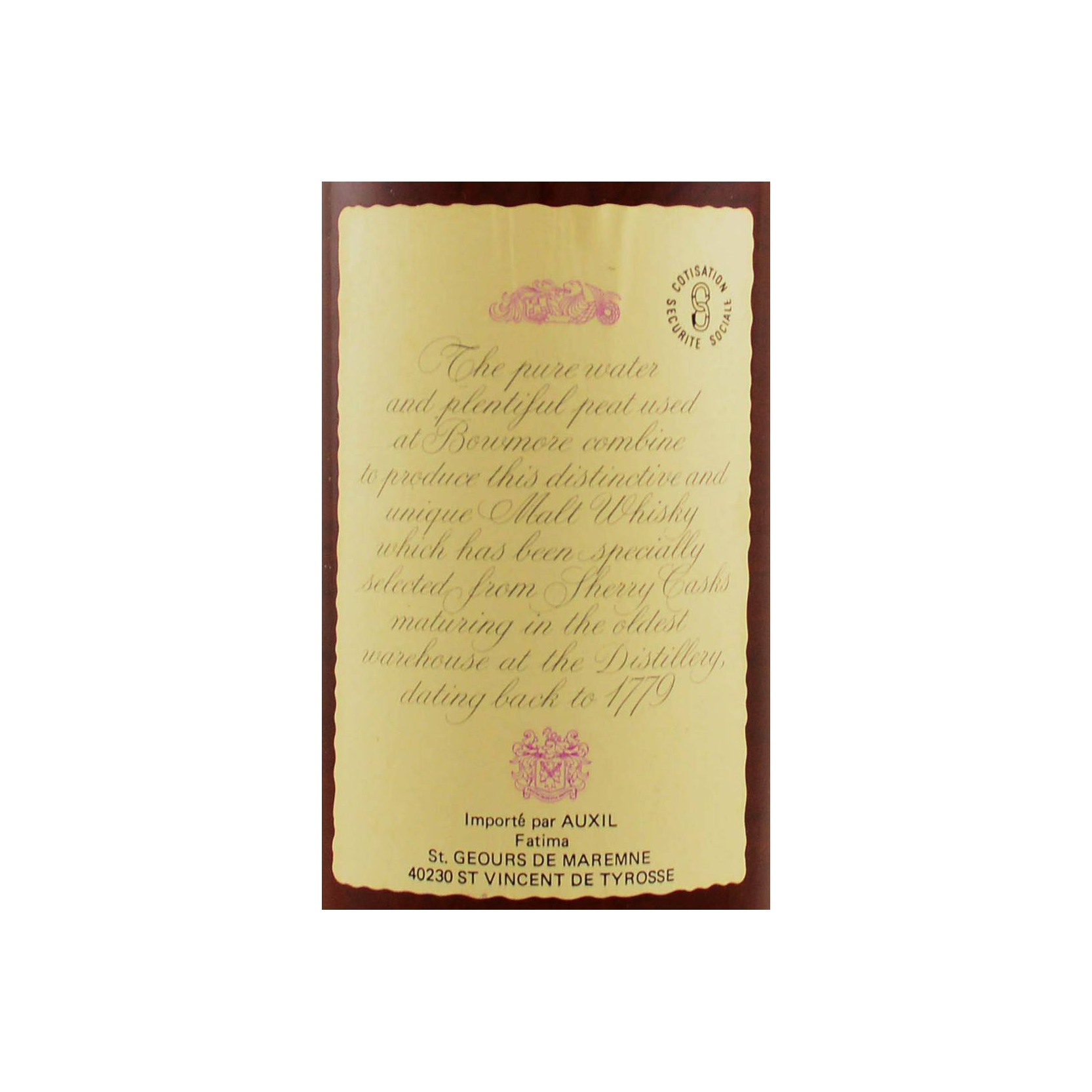 Bowmore 1967 Single Malt Whisky 3