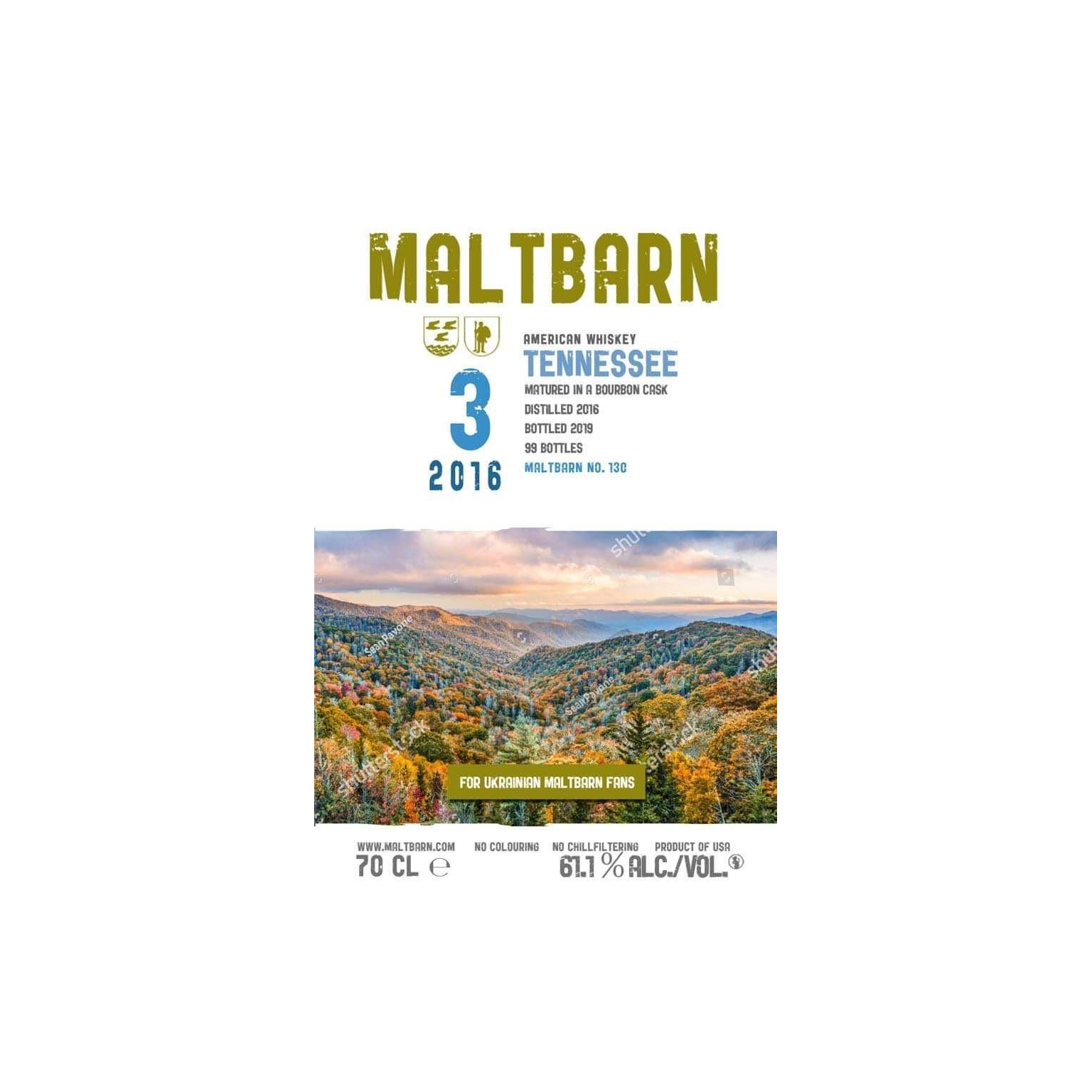 Maltbarn 2016 3 Years Tennessee Whisky 