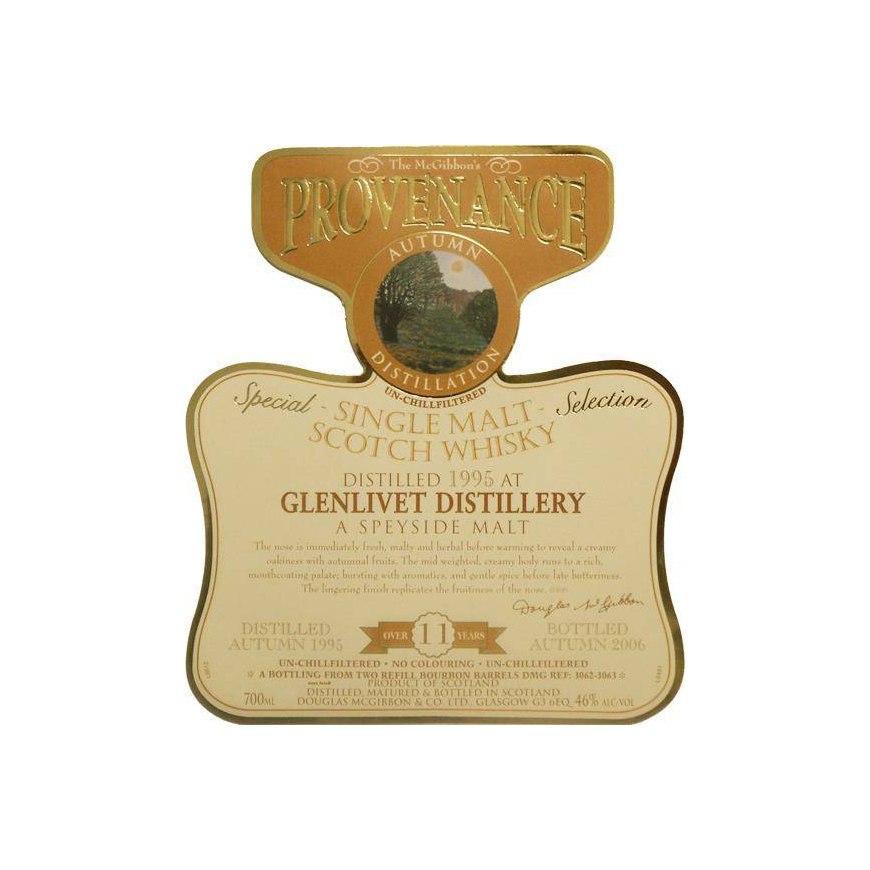 The Glenlivet McGibbon's Provenance 1995 11 Years Single Malt Whisky