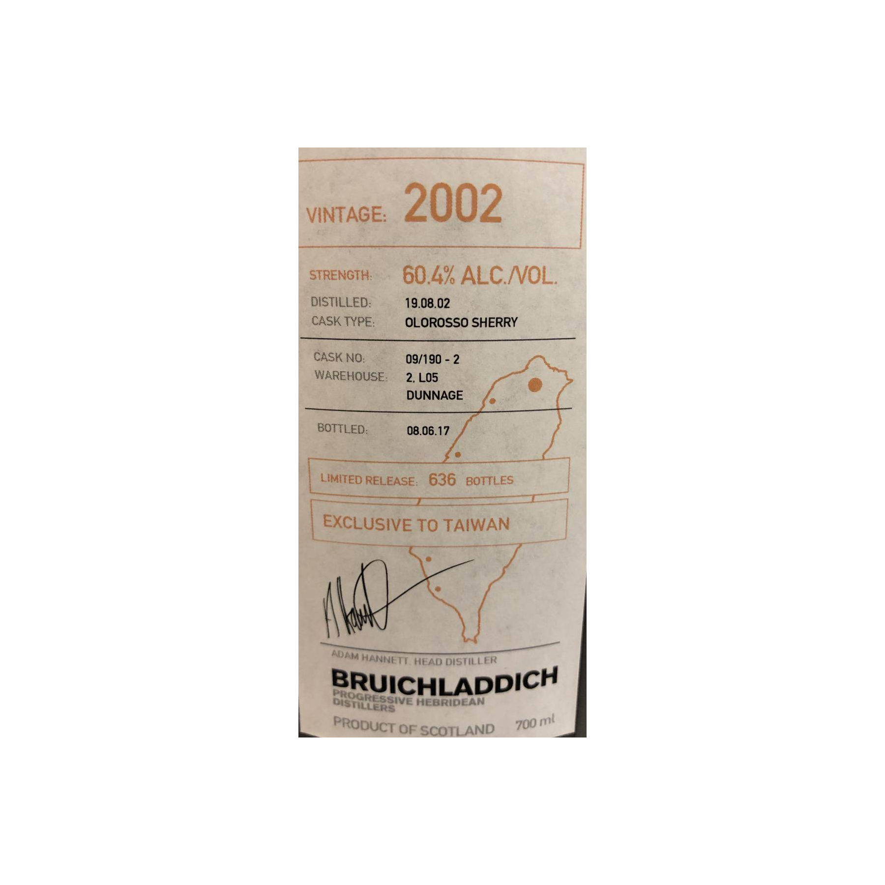 Bruichladdich 2002 14 Years Single Malt Whisky 2