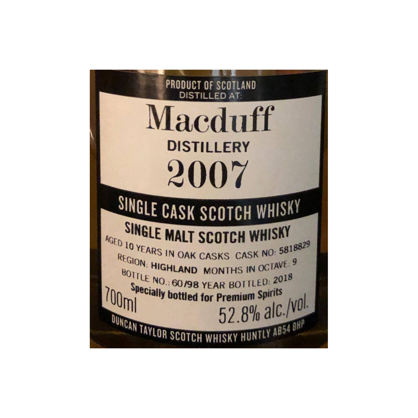 Macduff The Octave 2007 10 Years Single Malt Whisky