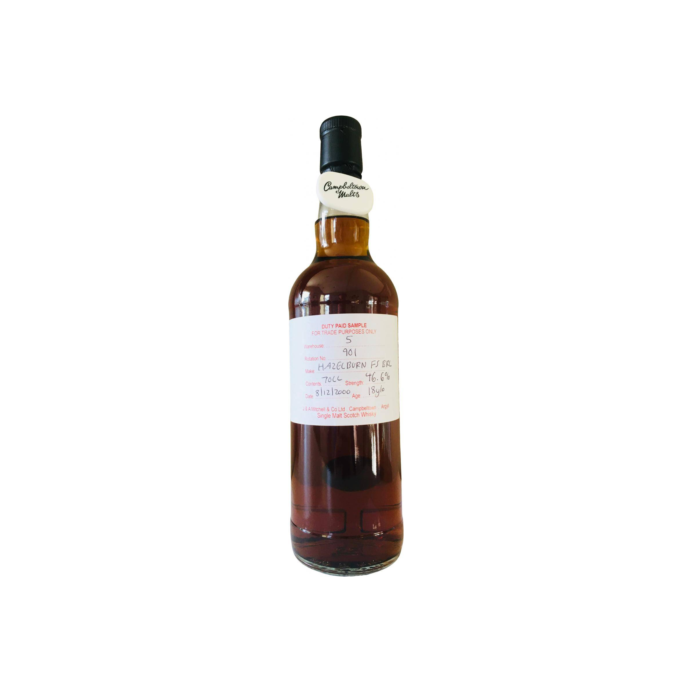 Hazelburn Duty Paid Sample - For Trade Purposes Only 2000 18 Years Single Malt Whisky
