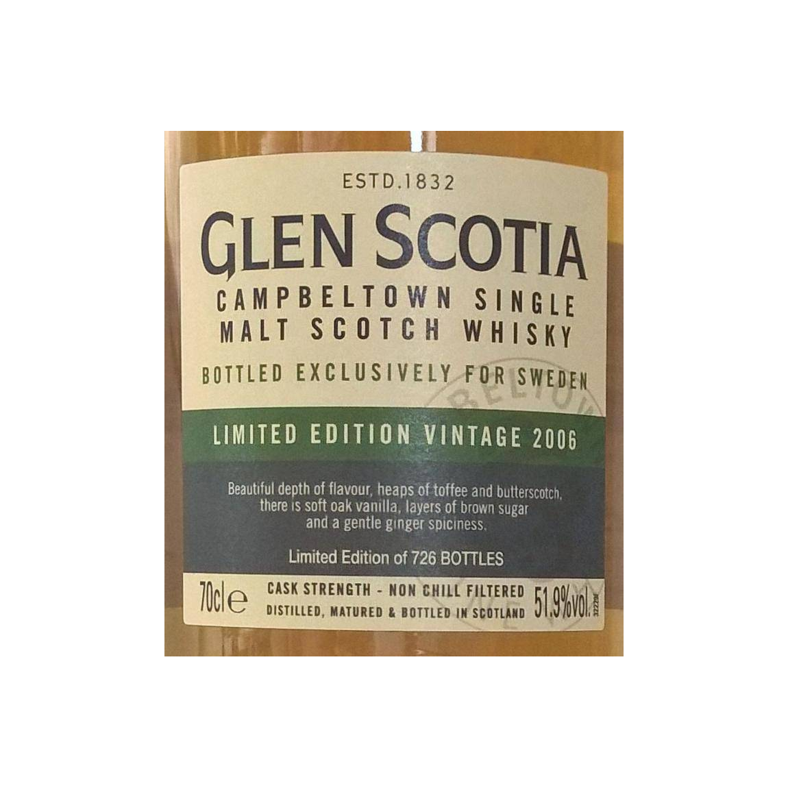 Glen Scotia 2006 11 Years Single Malt Whisky 2