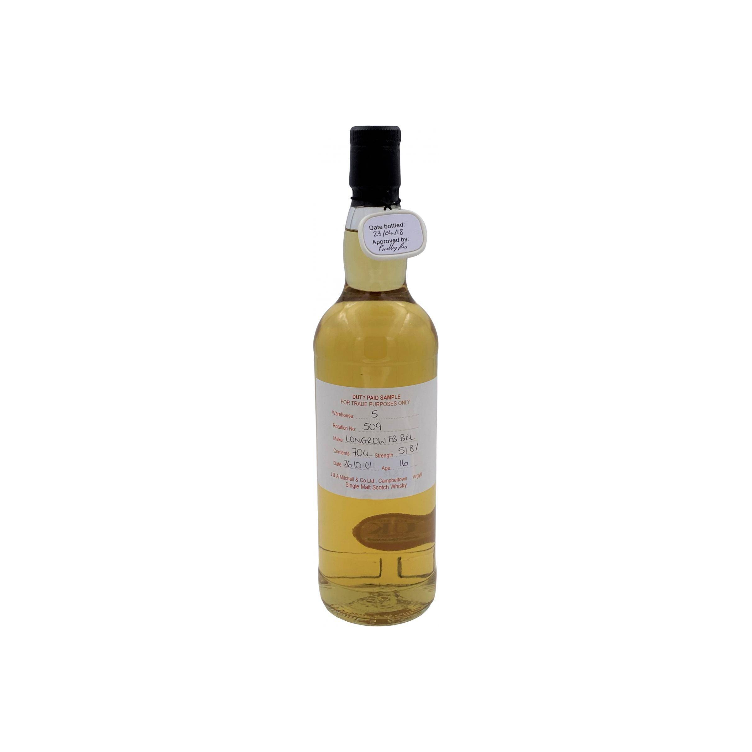 Longrow Duty Paid Sample - For Trade Purposes Only 2001 16 Years Single Malt Whisky
