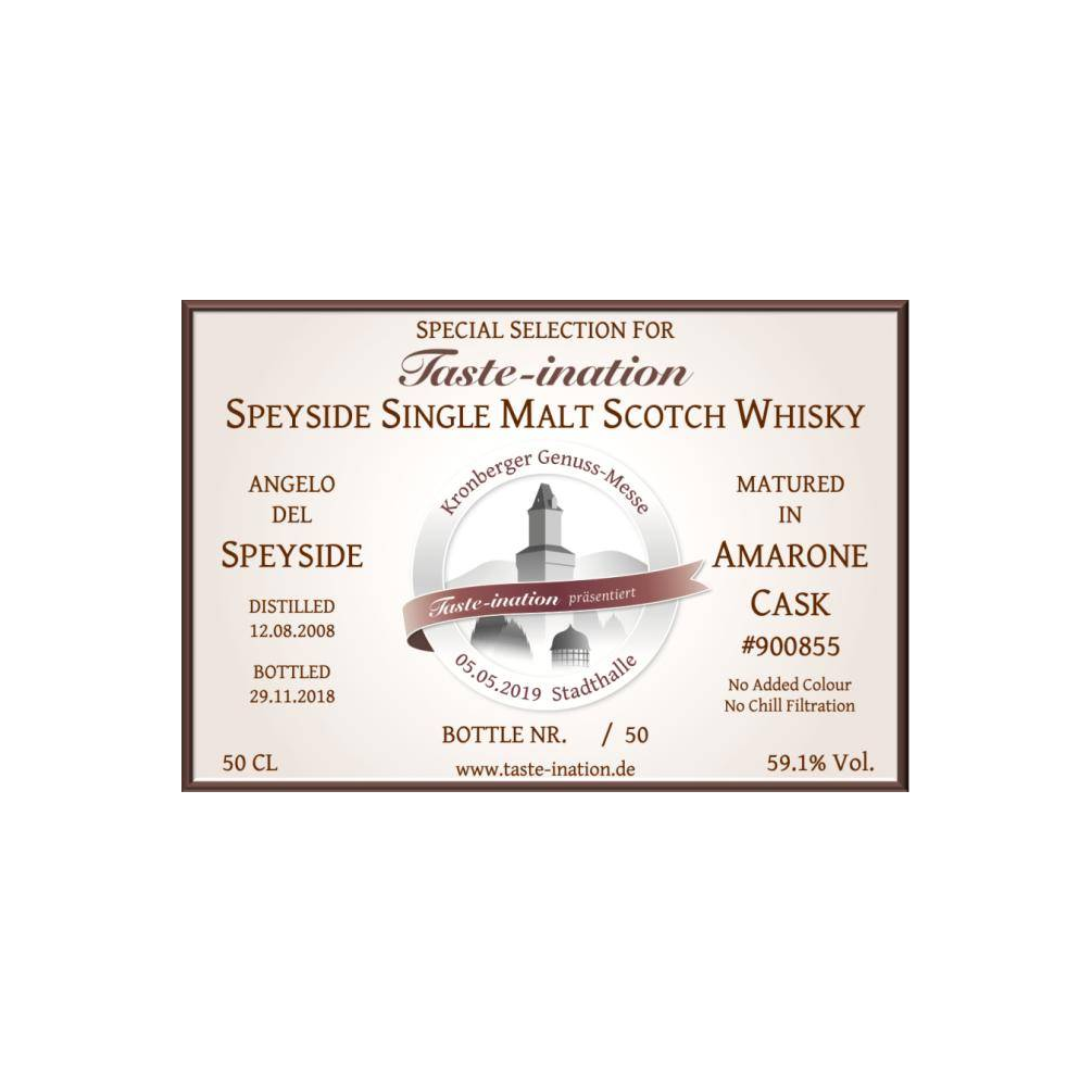 Speyside Single Malt Scotch Whisky Angelo del Speyside