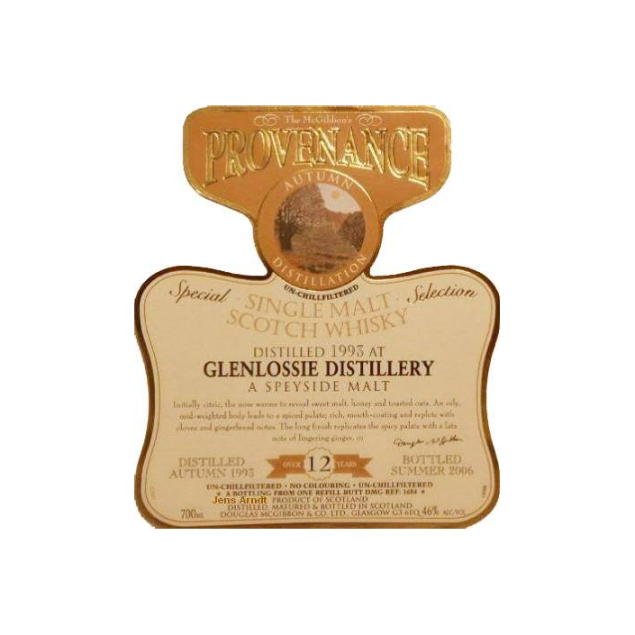 Glenlossie McGibbon's Provenance 1993 12 Years Single Malt Whisky 2