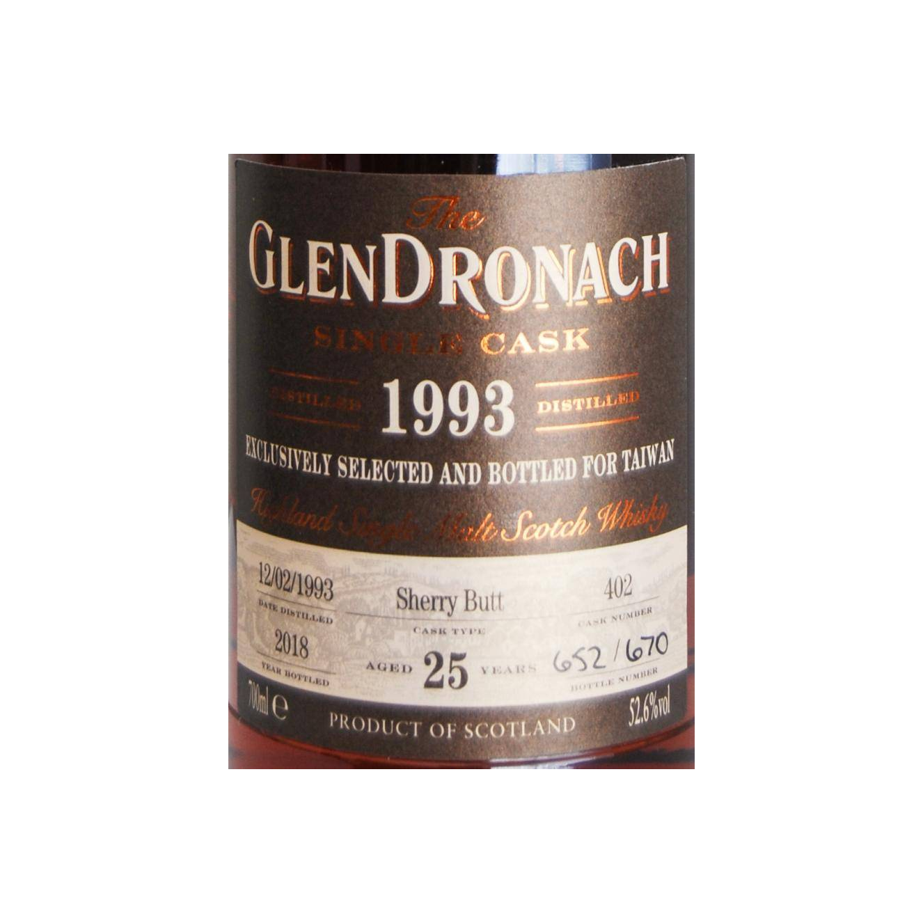 GlenDronach Single Cask 1993 25 Years Single Malt Whisky 2