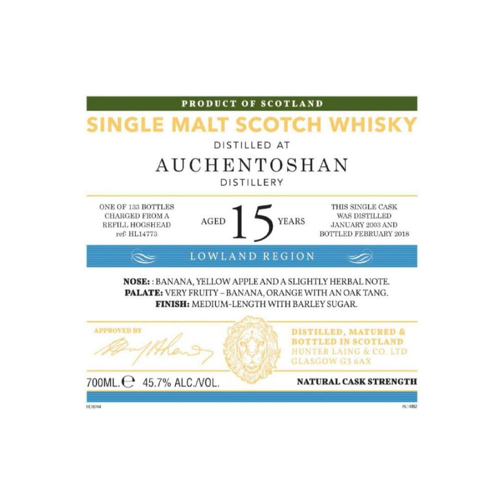 Auchentoshan Old Malt Cask 2003 15 Years Single Malt Whisky