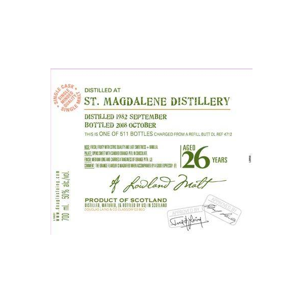 St. Magdalene Old Malt Cask 1982 26 Years Single Malt Whisky 2