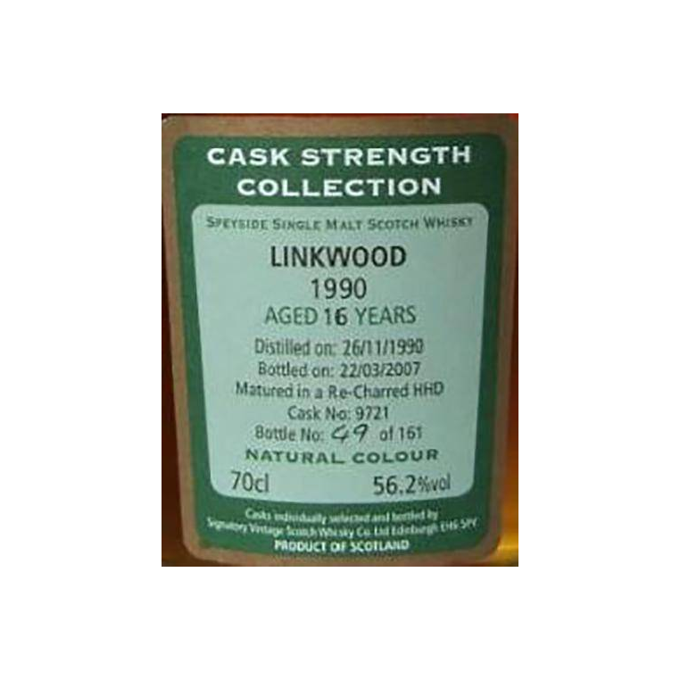 Linkwood Cask Strength Collection 1990 16 Years Single Malt Whisky 2