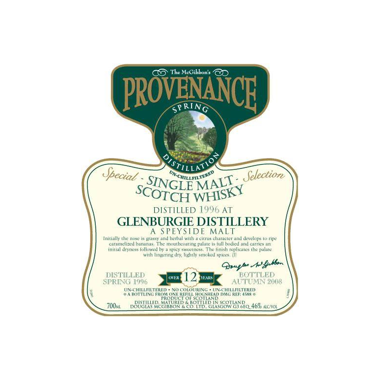 Glenburgie McGibbon's Provenance 1996 12 Years Single Malt Whisky 2