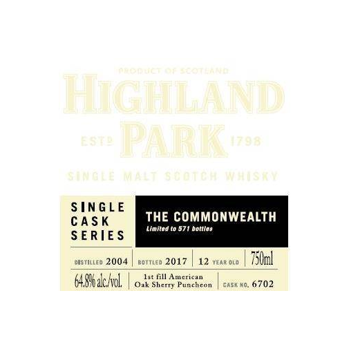 Highland Park Single Cask 2004 12 Years Single Malt Whisky 2