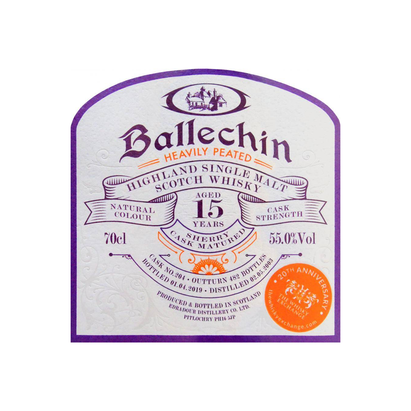 Ballechin 2003 15 Years Single Malt Whisky 3