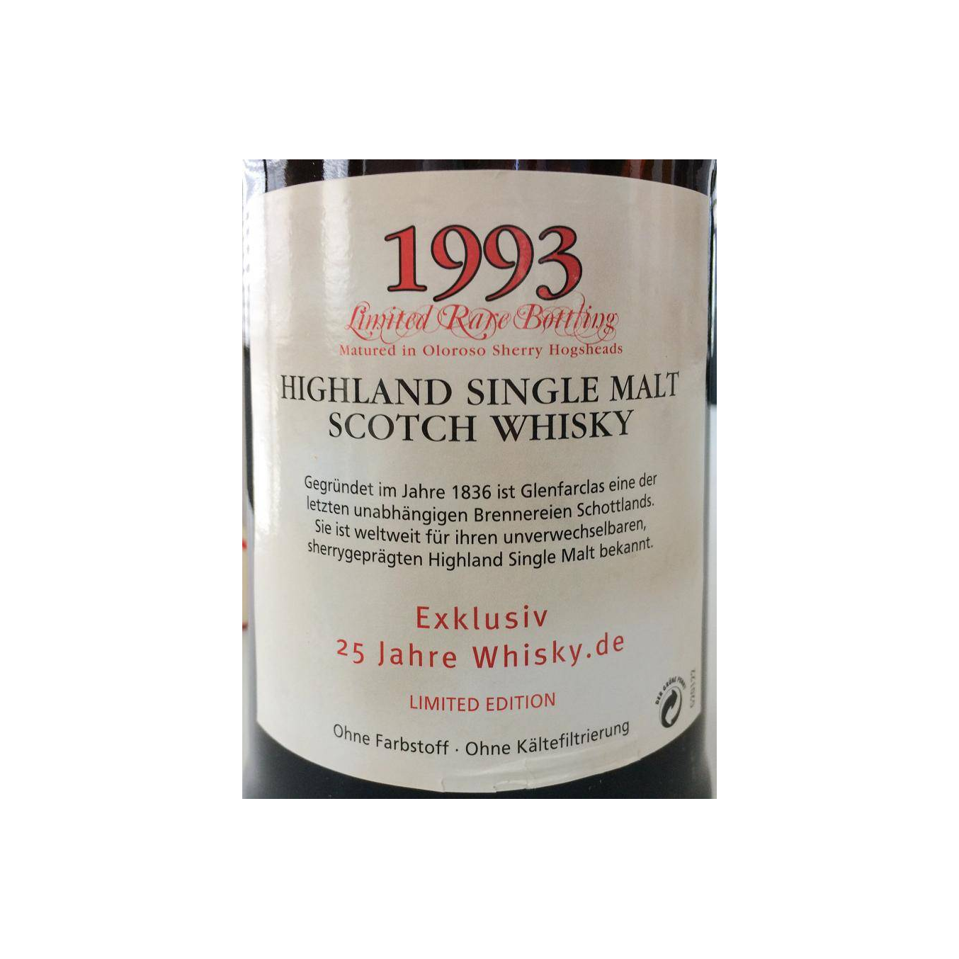 Glenfarclas 1993 25 Years Single Malt Whisky 3