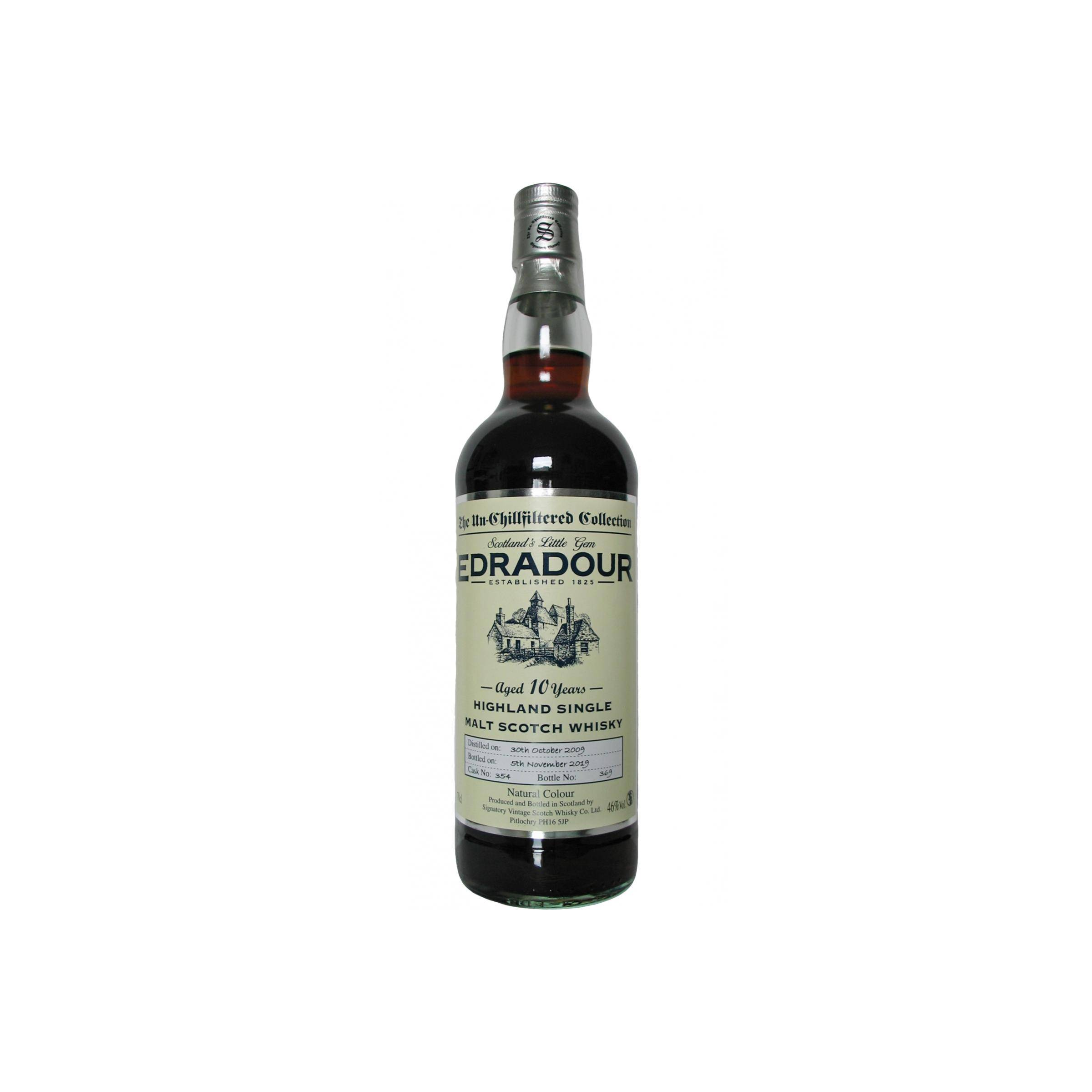 Edradour The Un-Chillfiltered Collection 2009 10 Years Single Malt Whisky