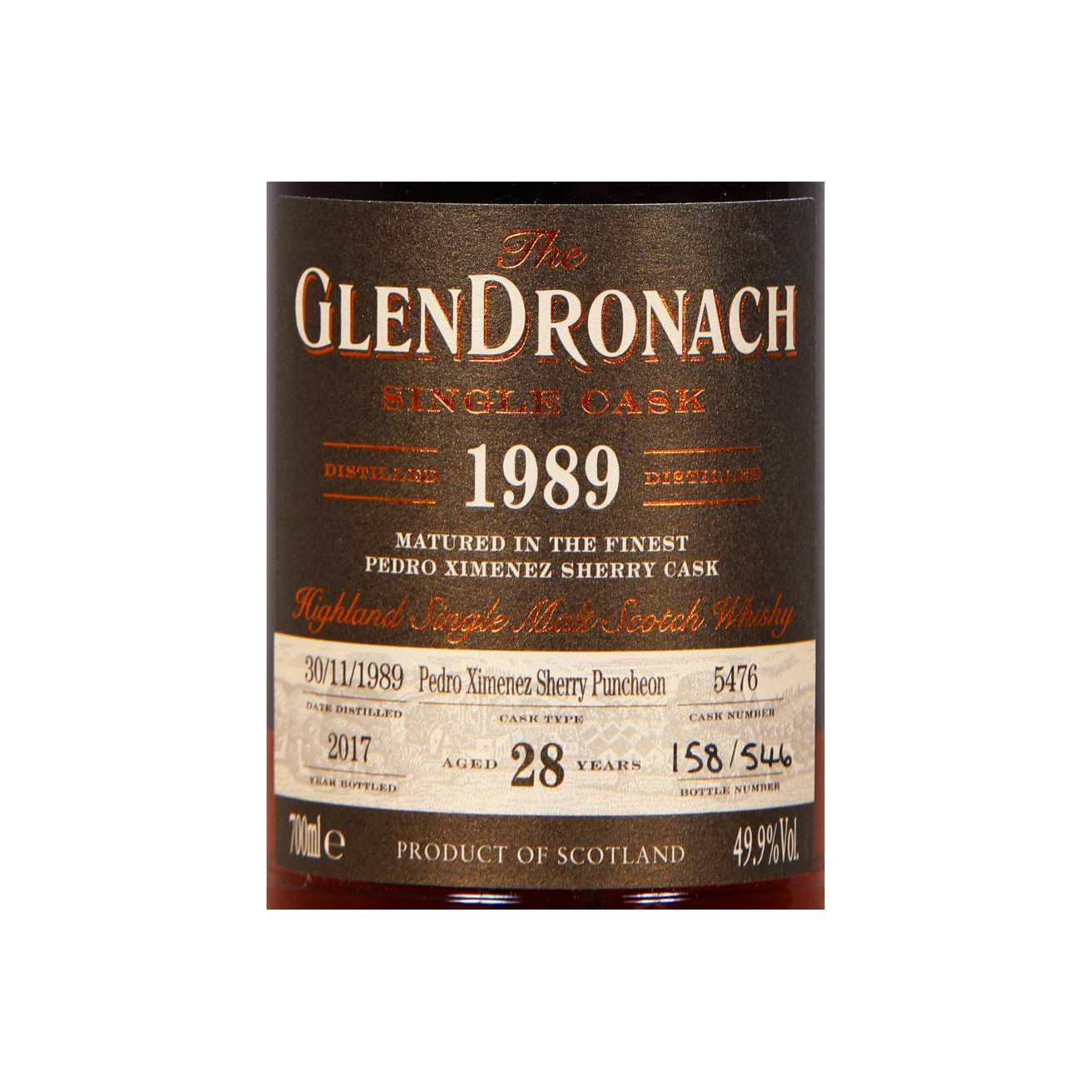 GlenDronach 1989 28 Years Single Malt Whisky 2