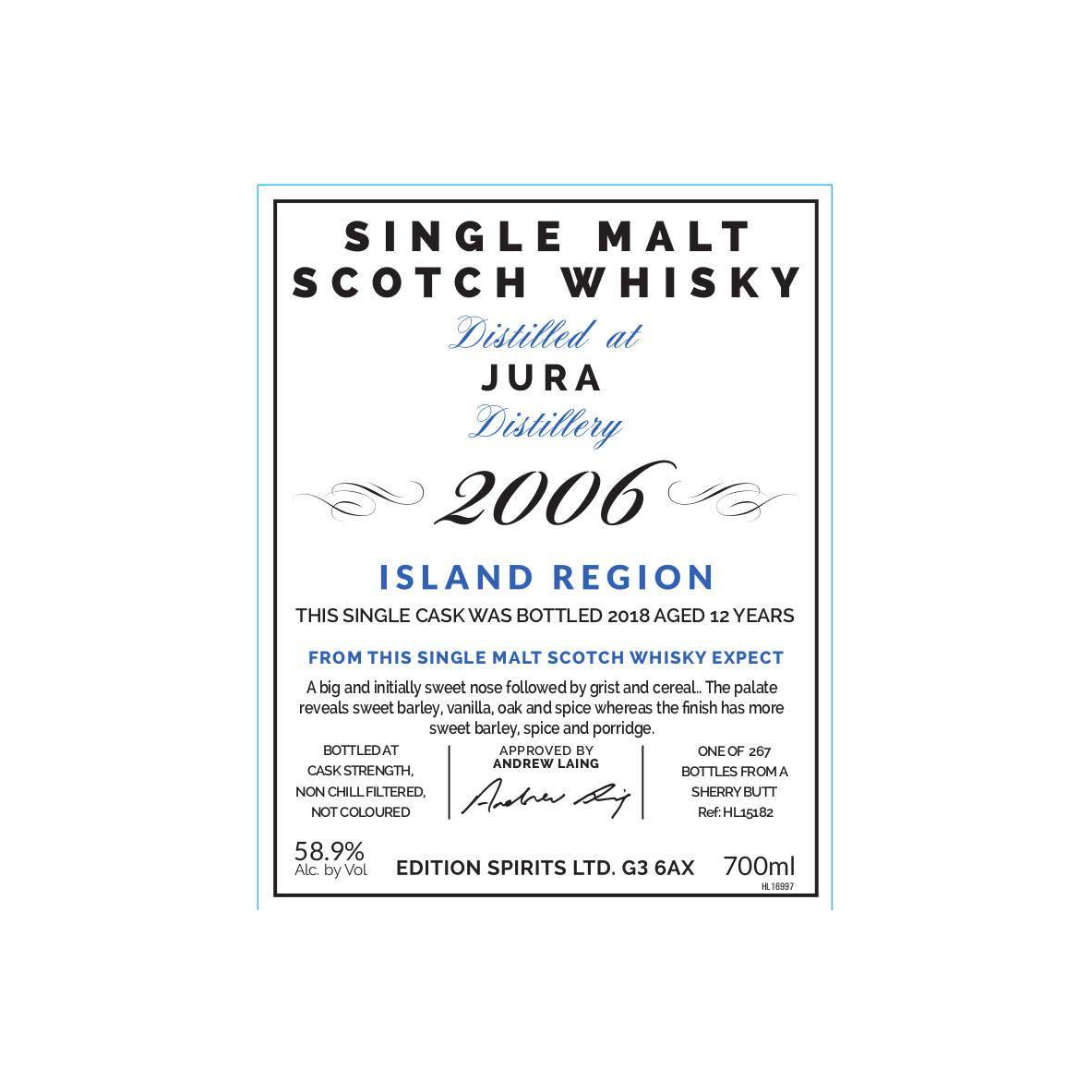 Jura The First Editions 2006 12 Years Single Malt Whisky 2