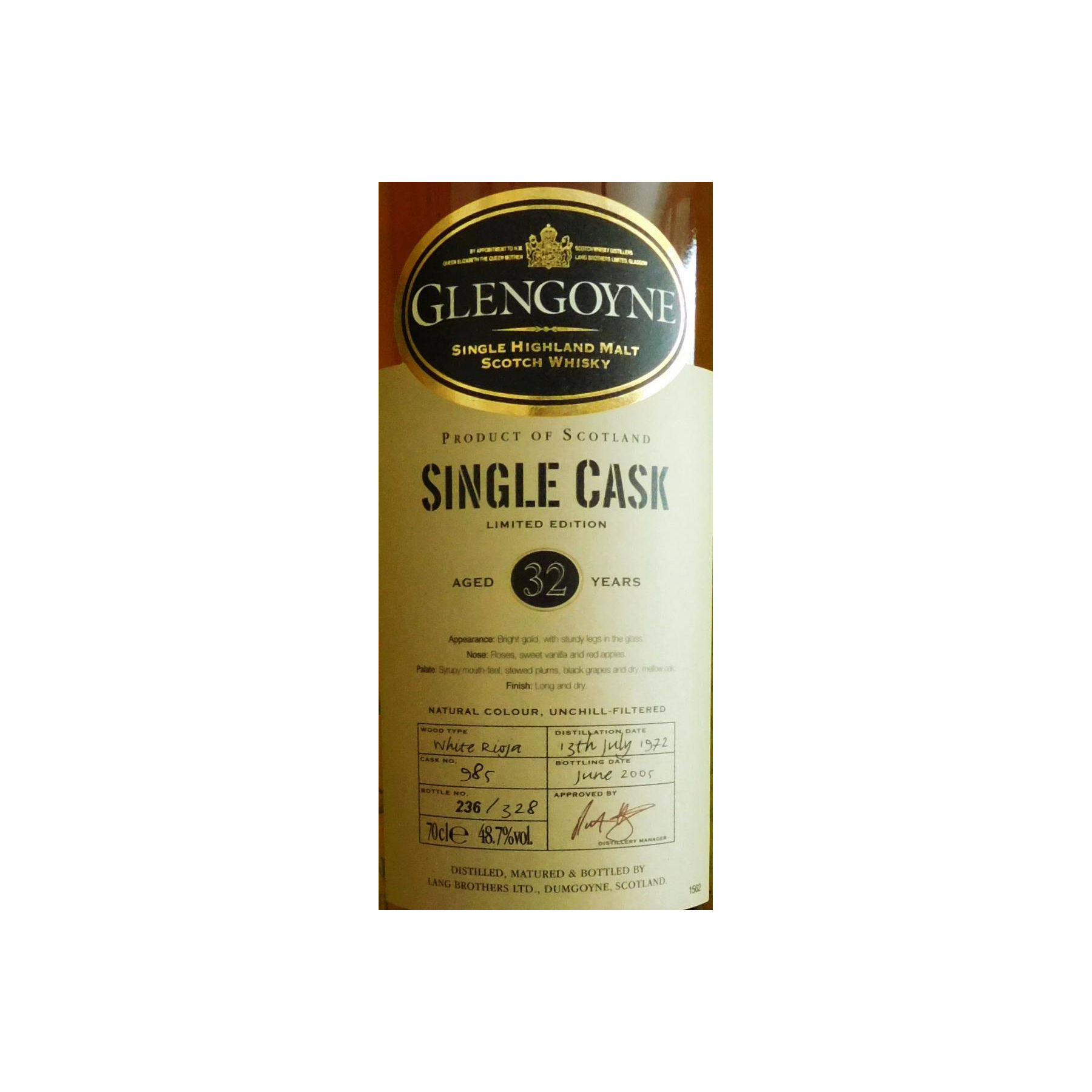 Glengoyne Single Cask 1972 32 Years Single Malt Whisky 3
