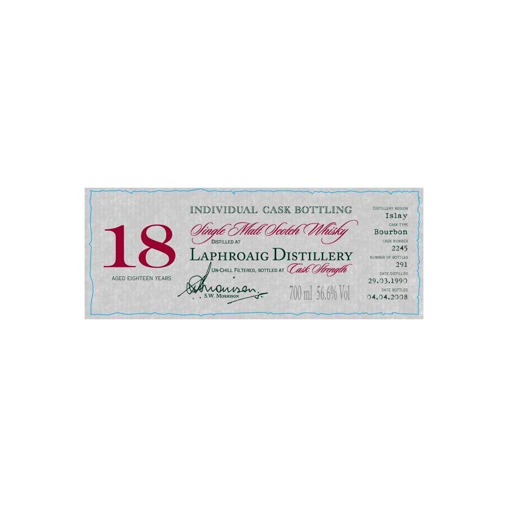 Laphroaig Individual Cask Bottling 1990 18 Years Single Malt Whisky 2