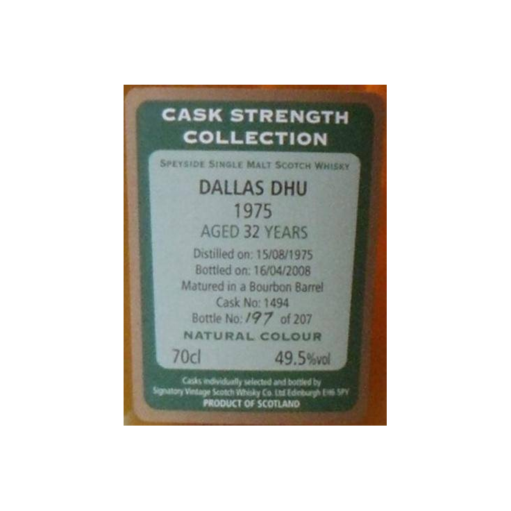 Dallas Dhu Cask Strength Collection 1975 32 Years Single Malt Whisky 2