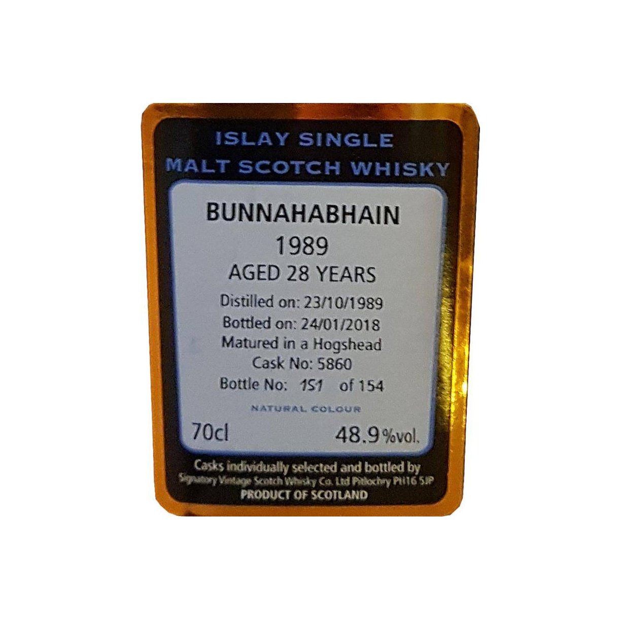 Bunnahabhain Cask Strength Collection 1989 28 Years Single Malt Whisky 3