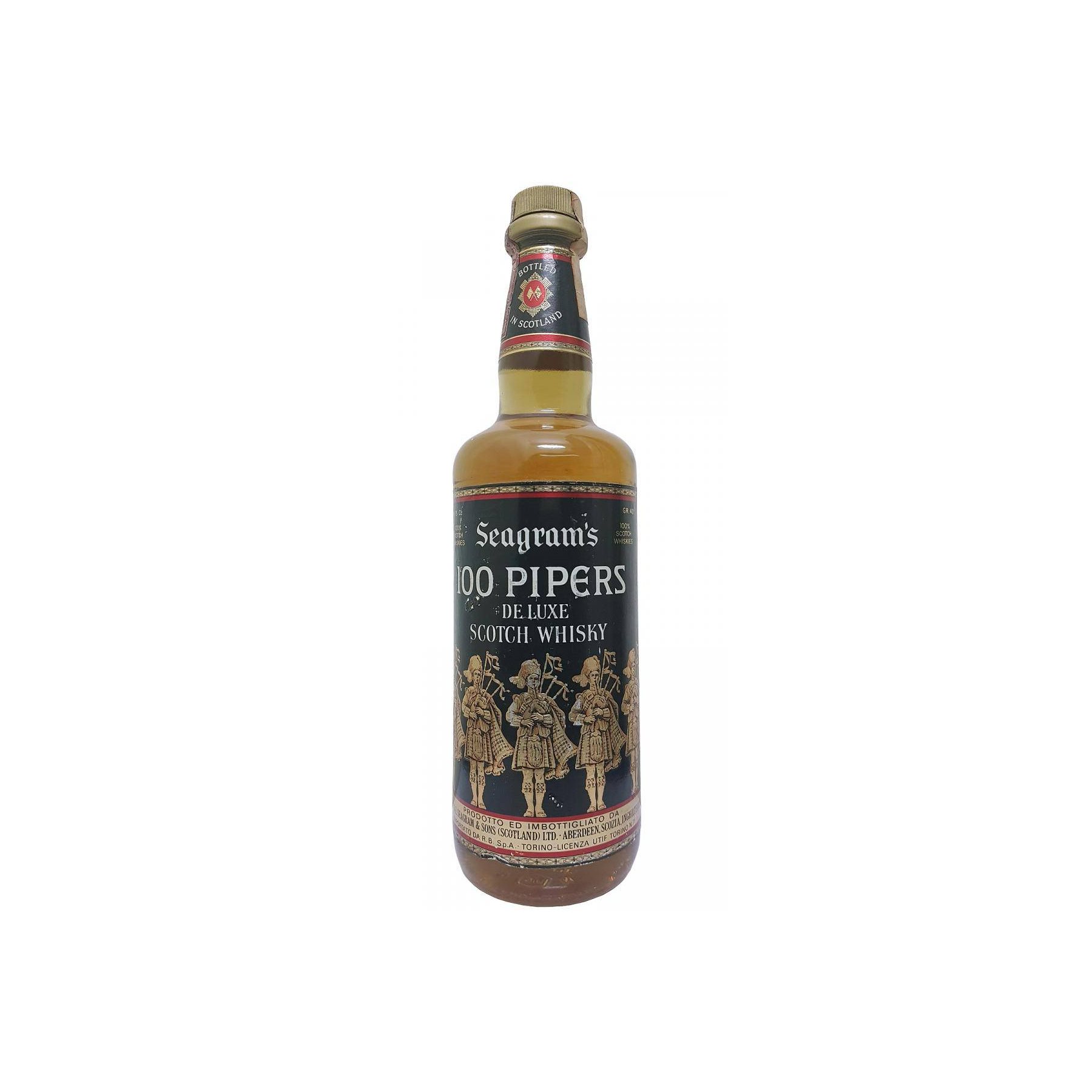 100 Pipers De Luxe Scotch Whisky