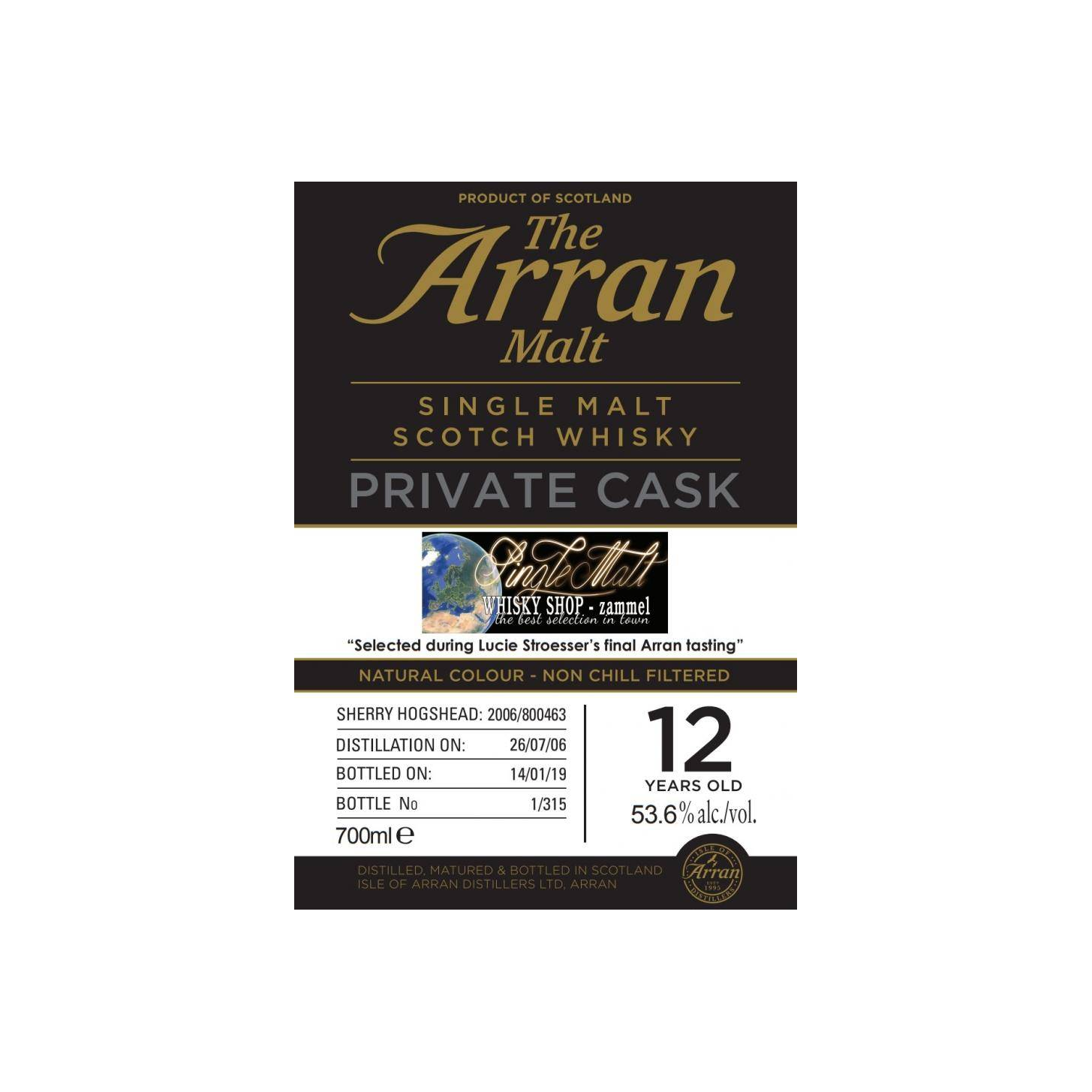 Arran Private Cask 2006 12 Years Single Malt Whisky