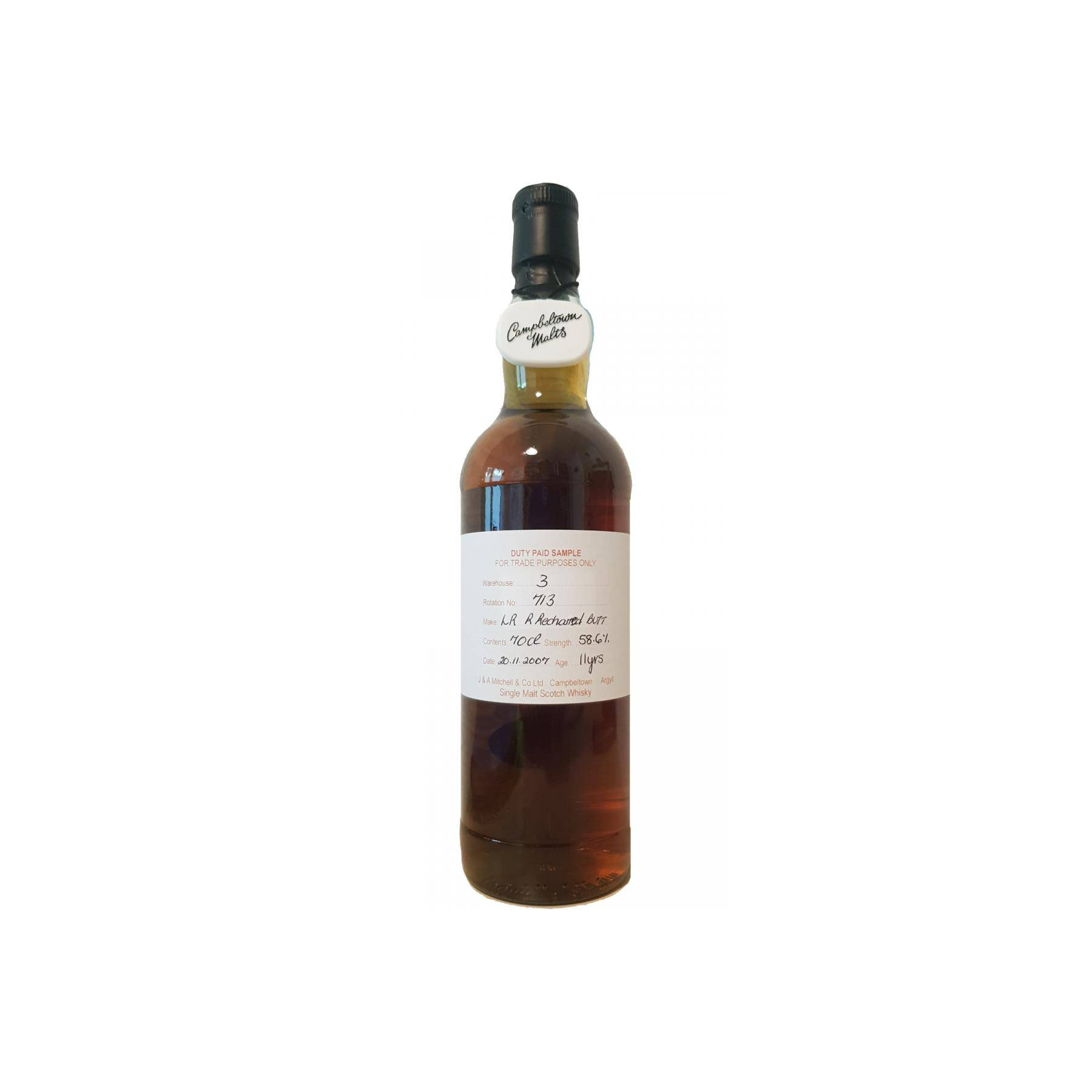 Longrow Duty Paid Sample - For Trade Purposes Only 2007 11 Years Single Malt Whisky