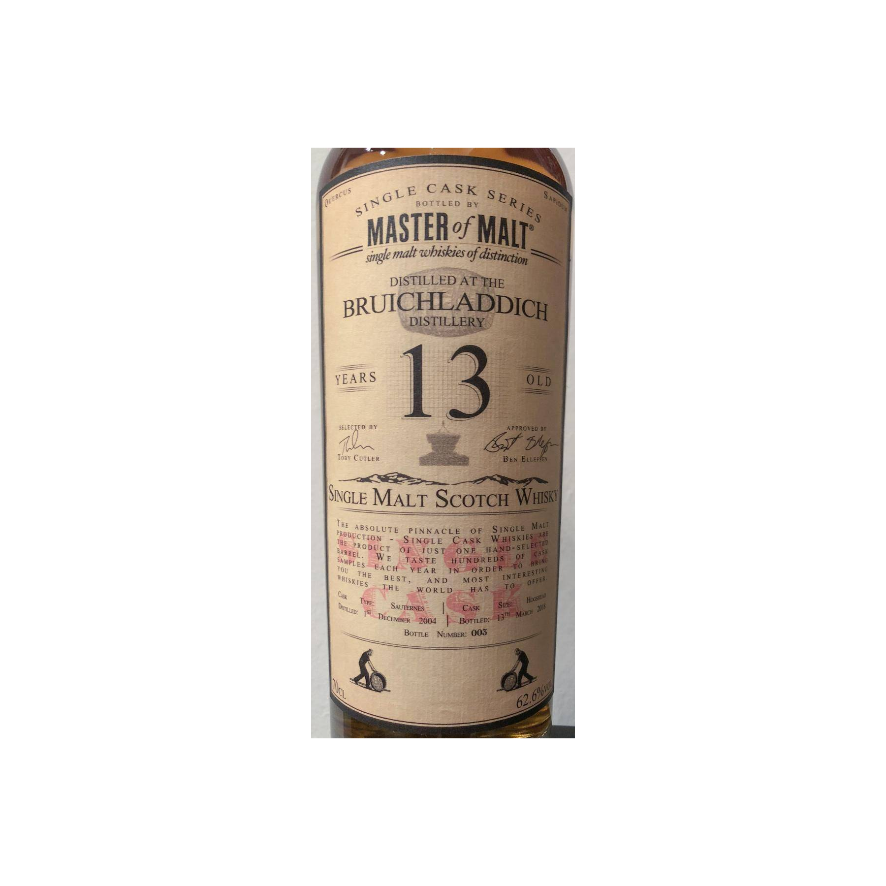 Bruichladdich Single Cask 2004 13 Years Single Malt Whisky 2