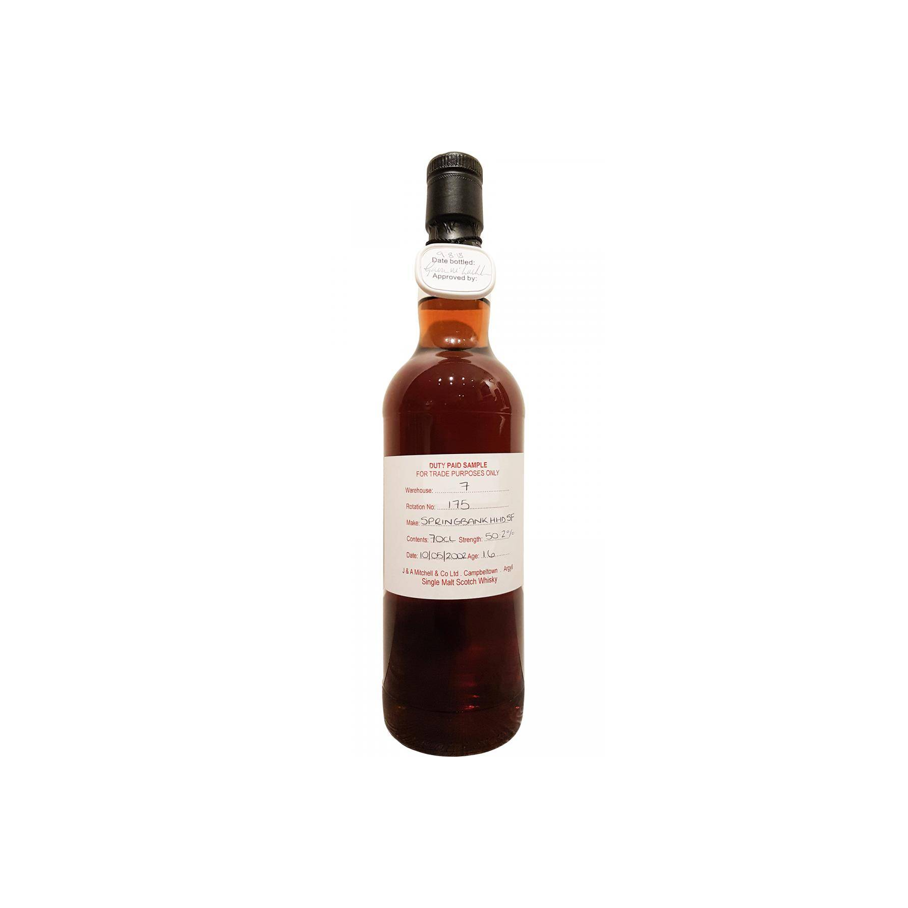 Springbank Duty Paid Sample - For Trade Purposes Only 2002 16 Years Single Malt Whisky