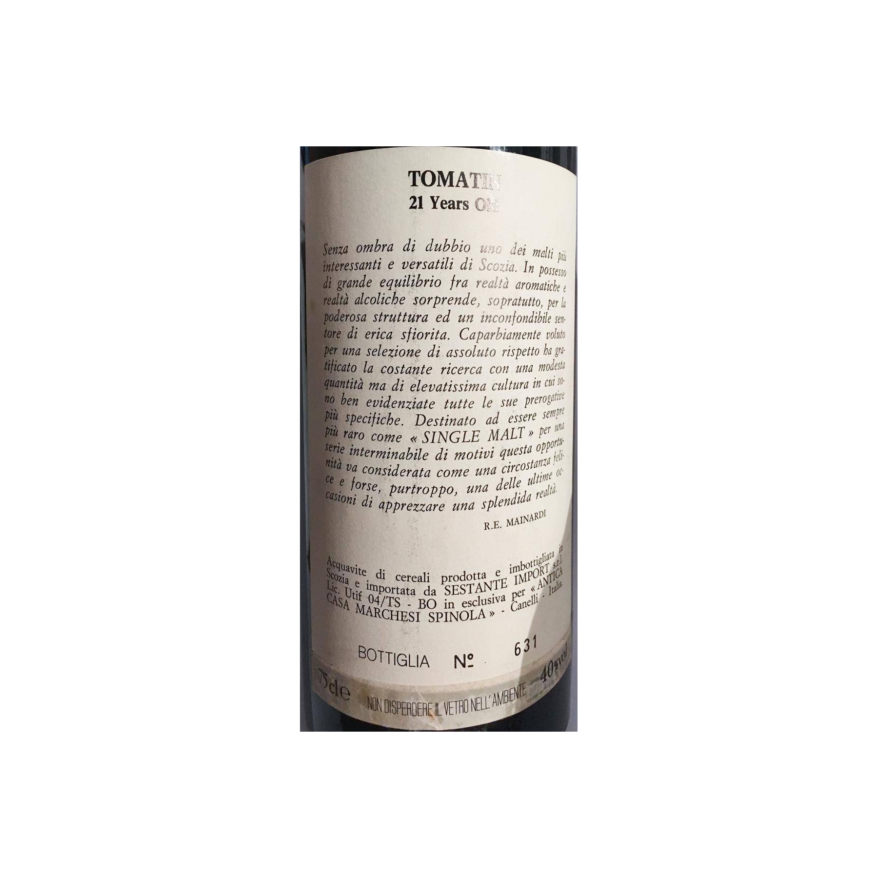 Tomatin 1968 21 Years Single Malt Whisky 2