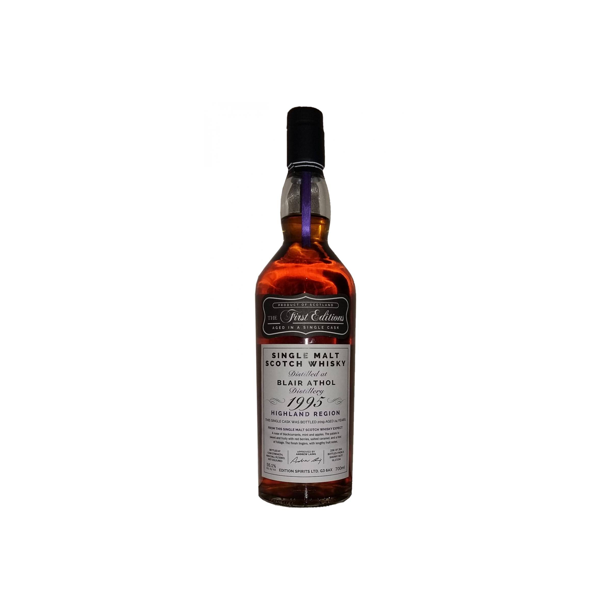 Blair Athol The First Editions 1995 24 Years Single Malt Whisky