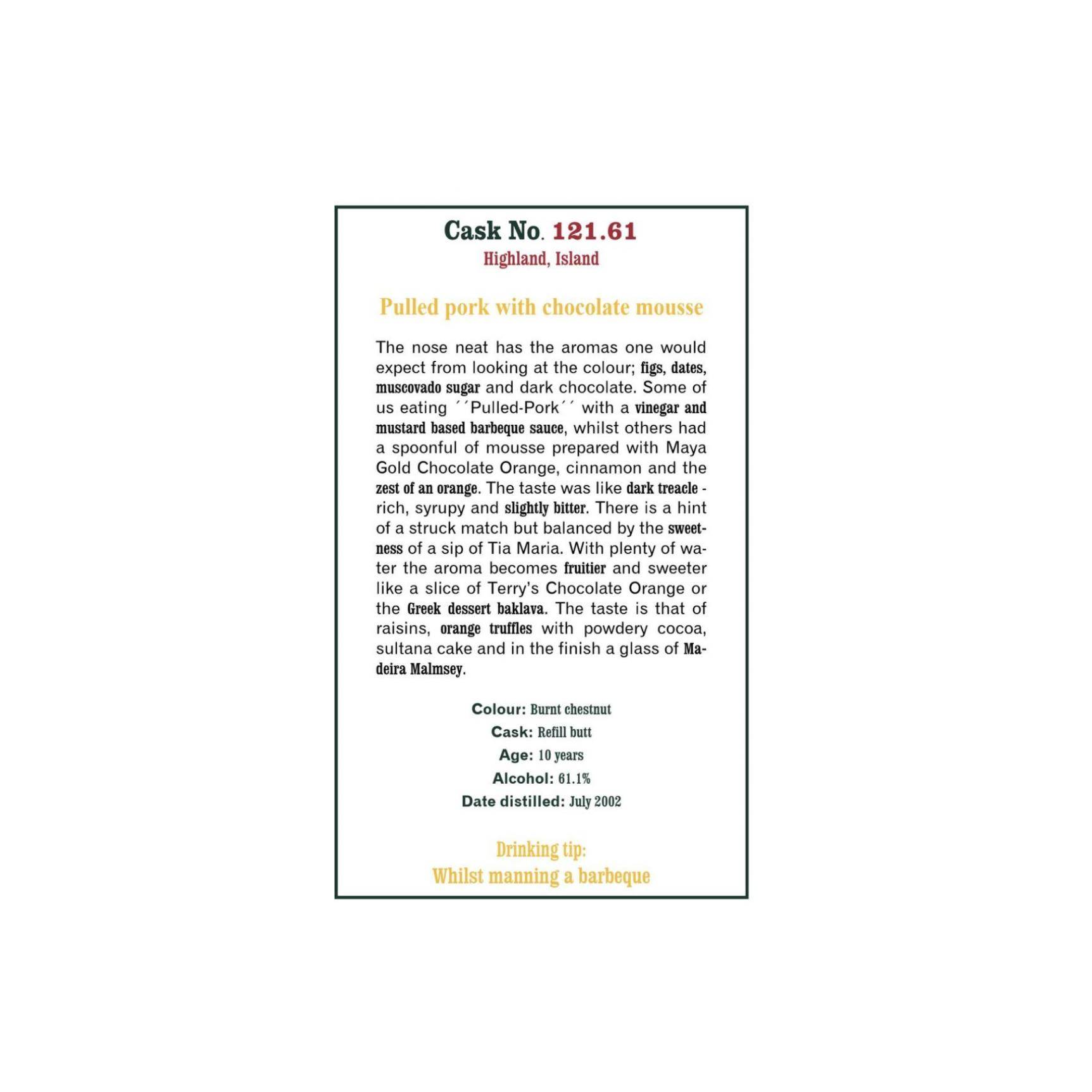 The Scotch Malt Whisky Society 2002 10 Years Single Malt Whisky