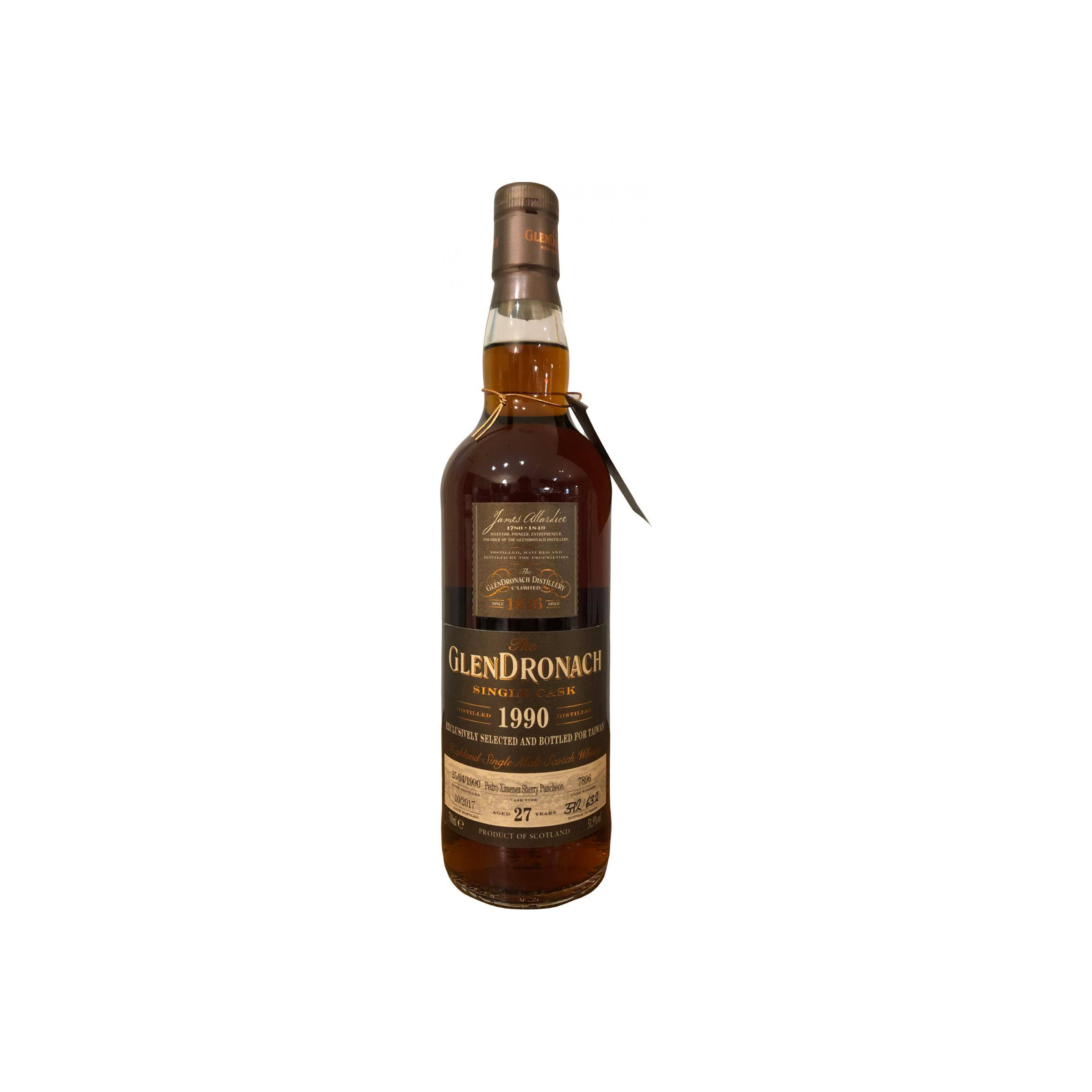 GlenDronach Single Cask 1990 27 Years Single Malt Whisky