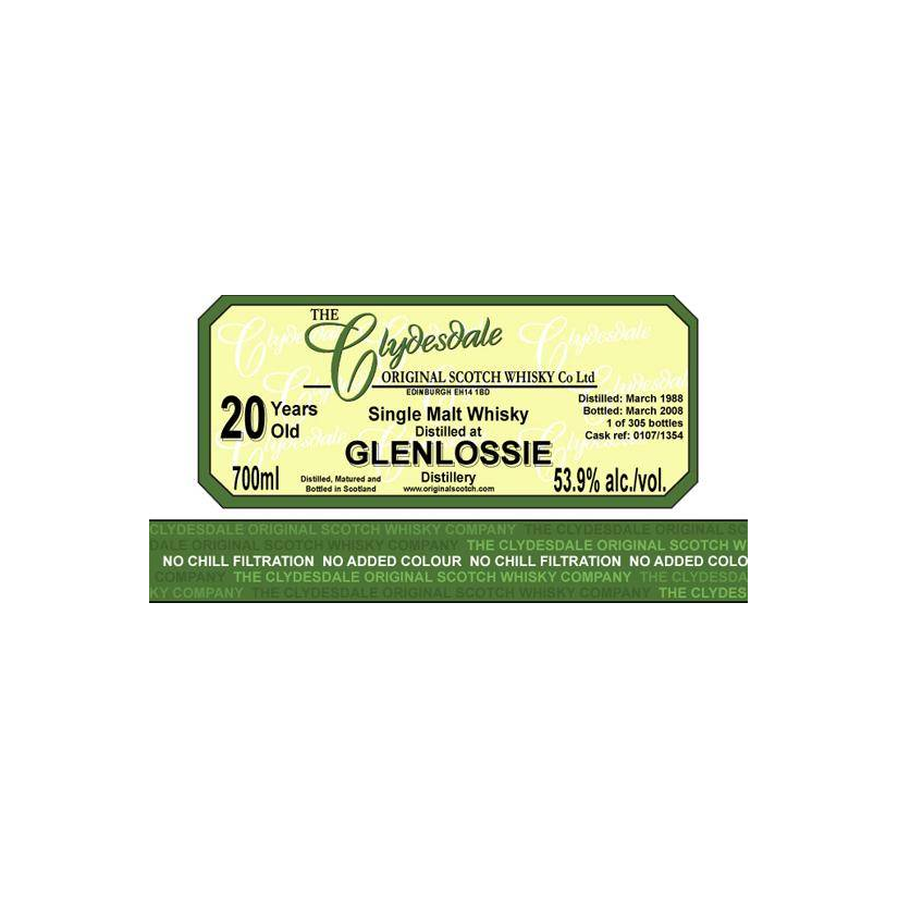 Glenlossie 1988 20 Years Single Malt Whisky 2