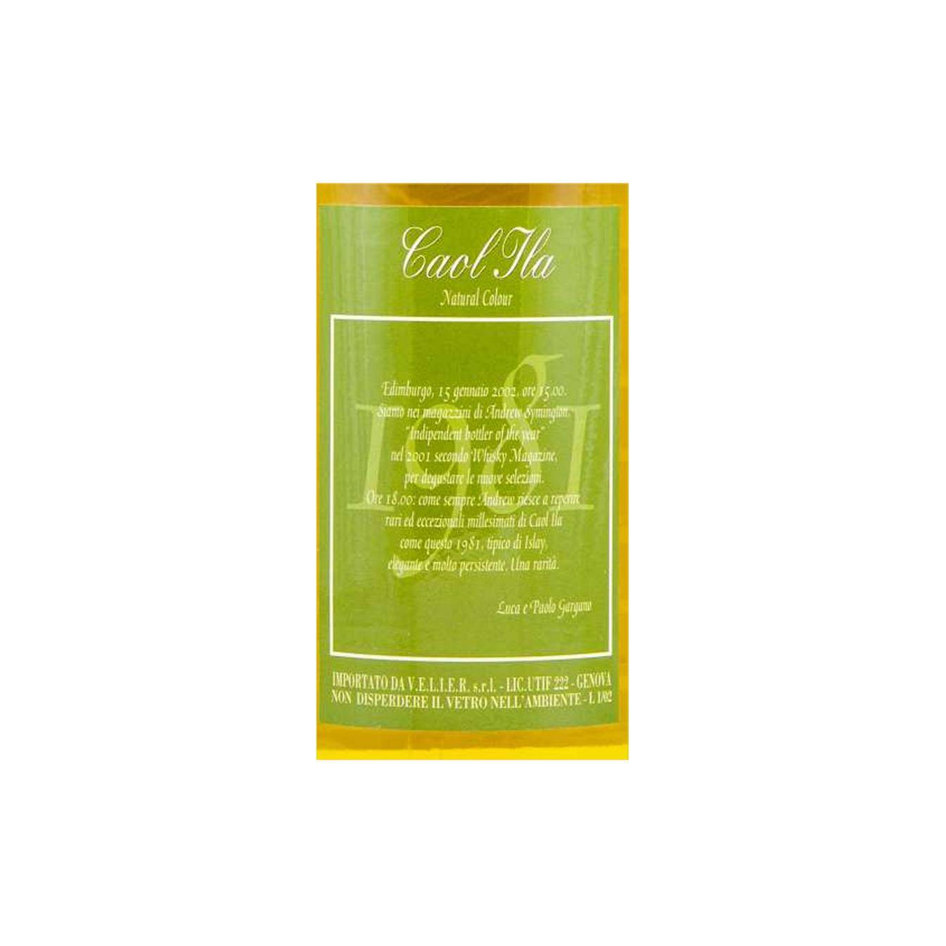 Caol Ila 1981 21 Years Single Malt Whisky 3