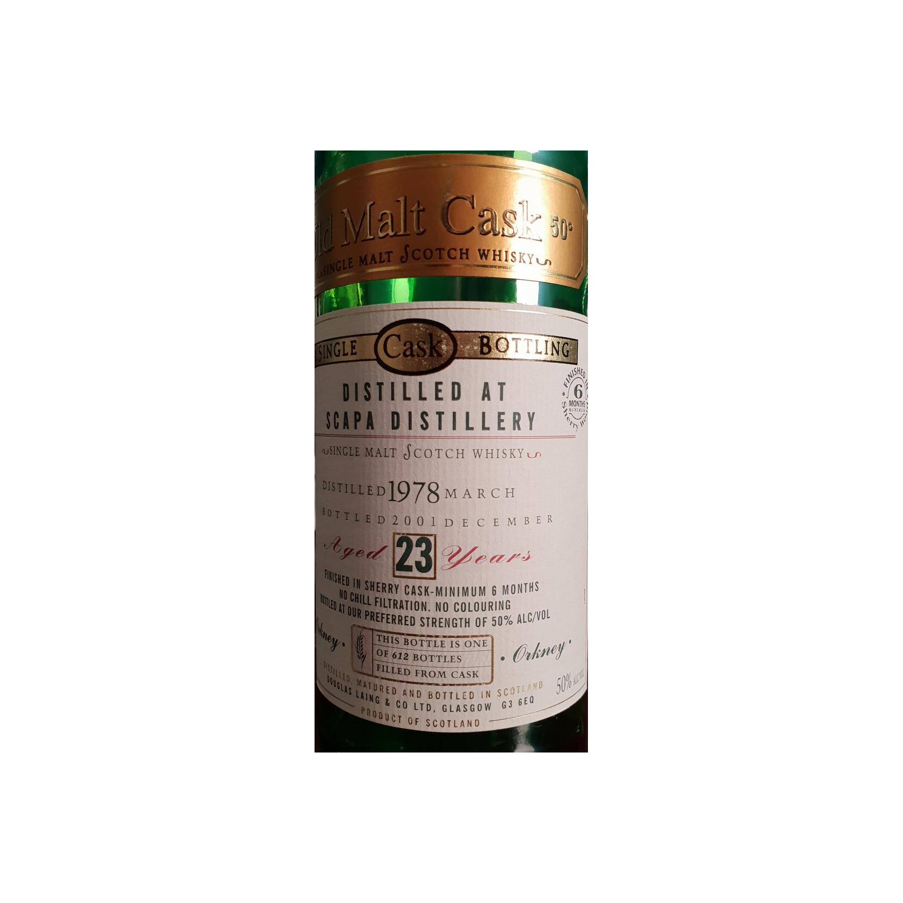 Scapa Old Malt Cask 1978 23 Years Single Malt Whisky 2