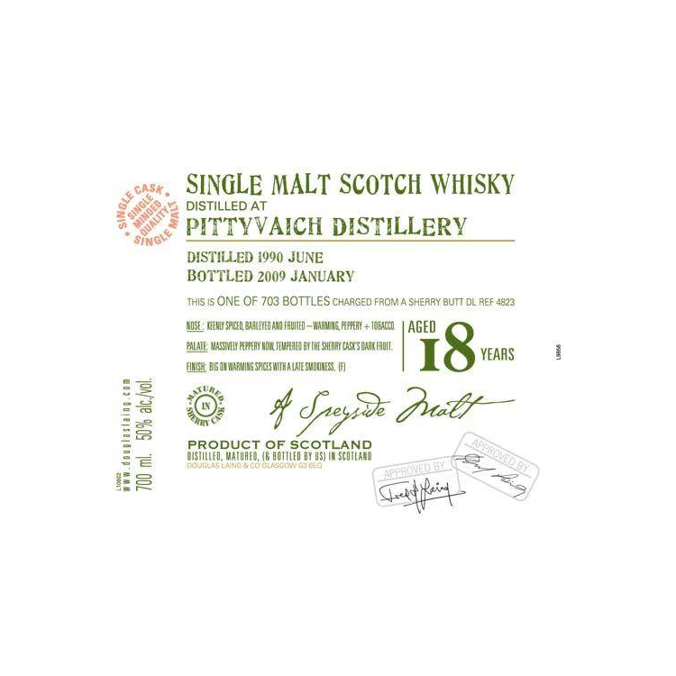 Pittyvaich Old Malt Cask 1990 18 Years Single Malt Whisky 2