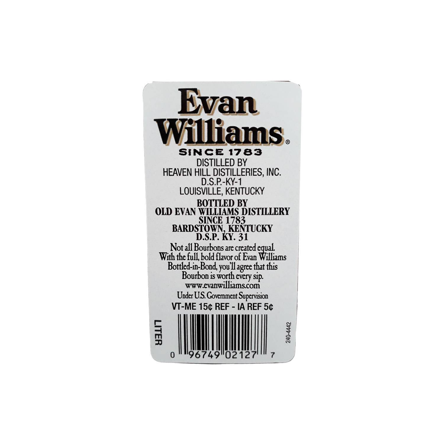 Evan Williams Bourbon Whisky 2