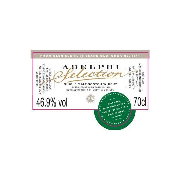 Glen Elgin Limited Edition 1978 30 Years Single Malt Whisky 2