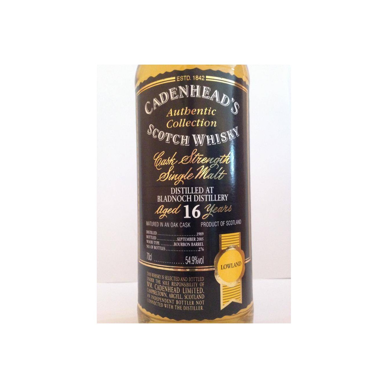 Bladnoch Authentic Collection 1989 16 Years Single Malt Whisky 3