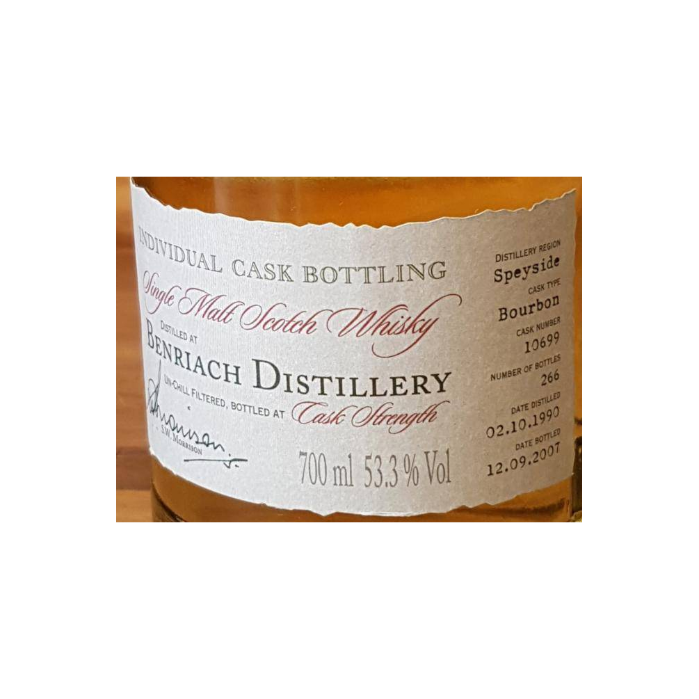 BenRiach Individual Cask Bottling 1990 16 Years Single Malt Whisky 2