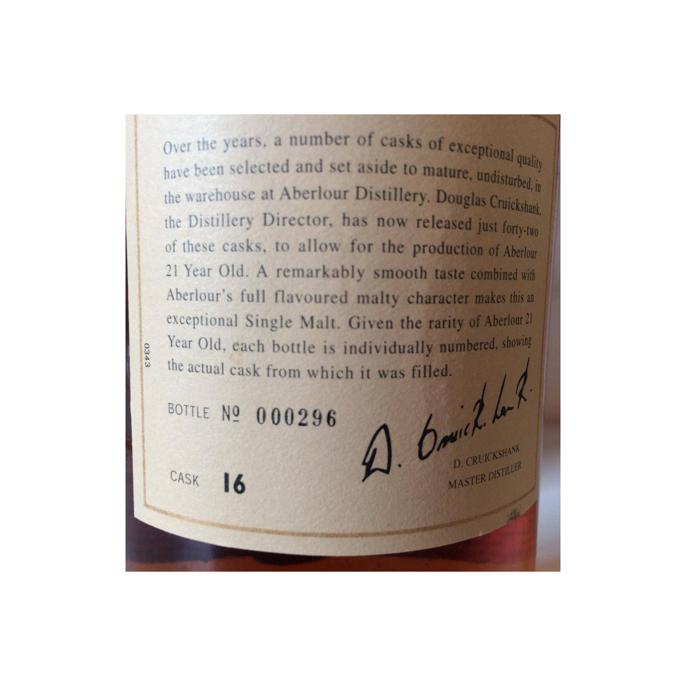 Aberlour Limited Edition 21 Years Single Malt Whisky