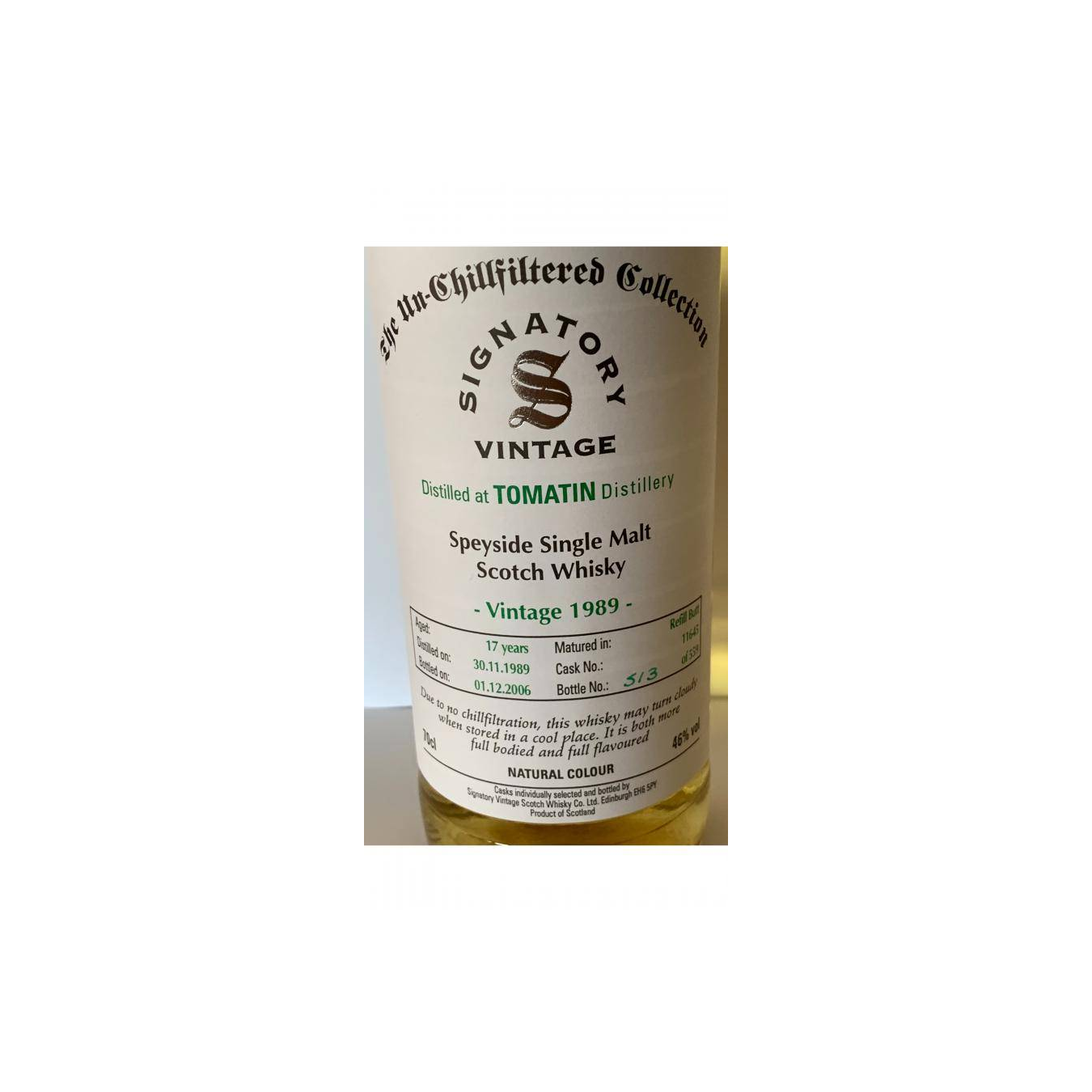 Tomatin The Un-Chillfiltered Collection 1989 17 Years Single Malt Whisky 2